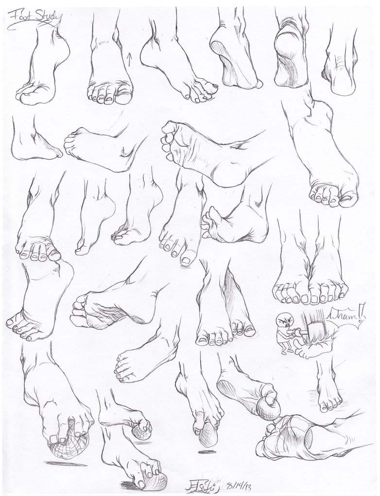 Feet drawing reference