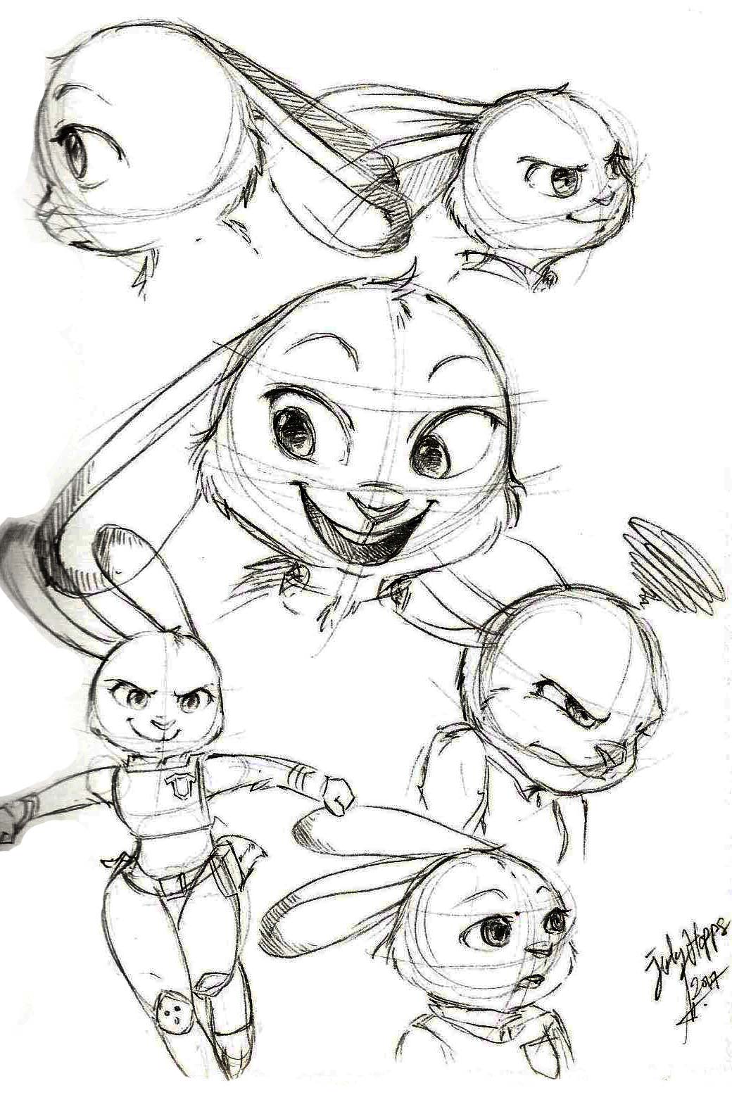Judy Hopps (Zootopia) Drawing Reference and Sketches for Artists