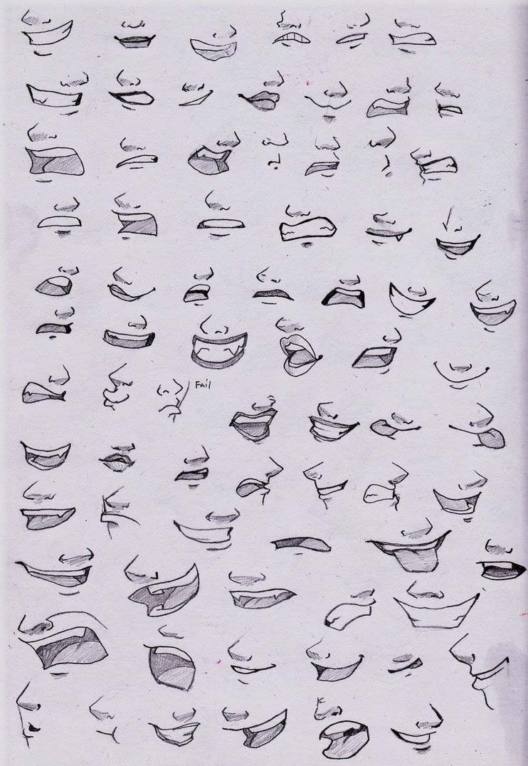 Mouth drawing reference