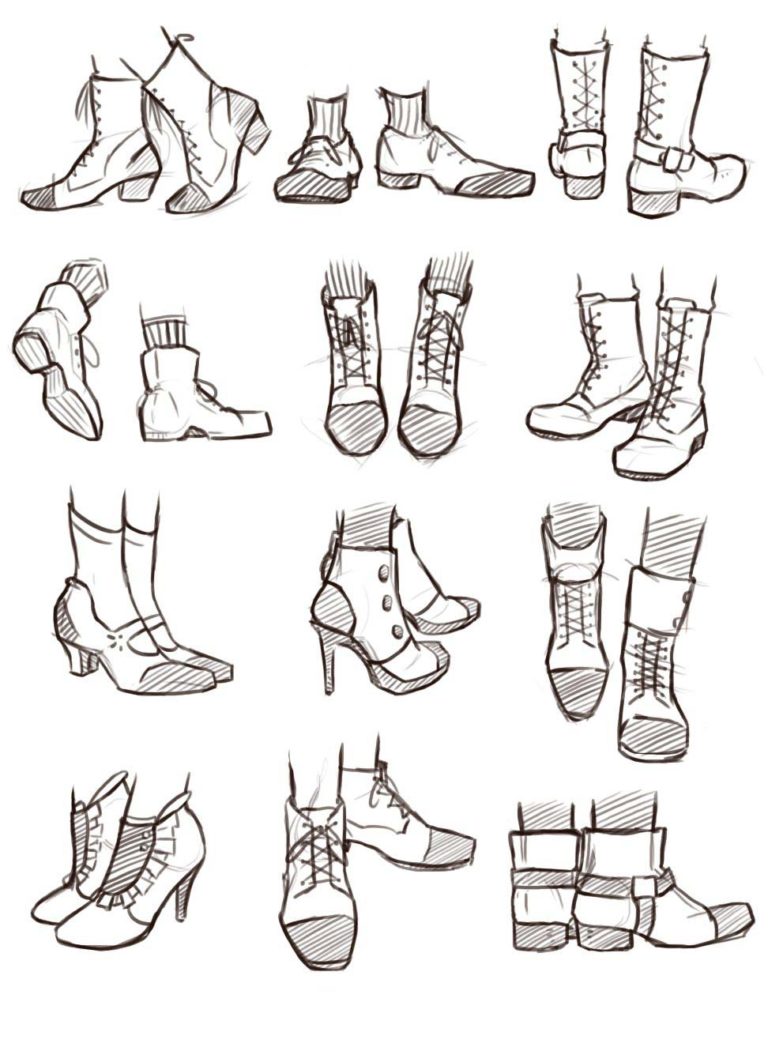 Shoes Drawing Reference and Sketches for Artists