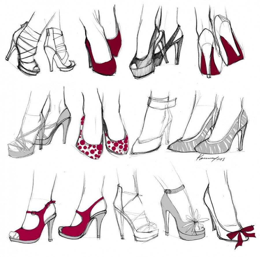 Shoes Drawing Reference and Sketches for Artists