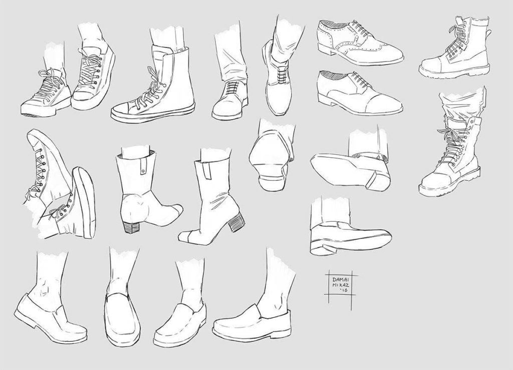 Shoes Drawing Reference and Sketches for Artists