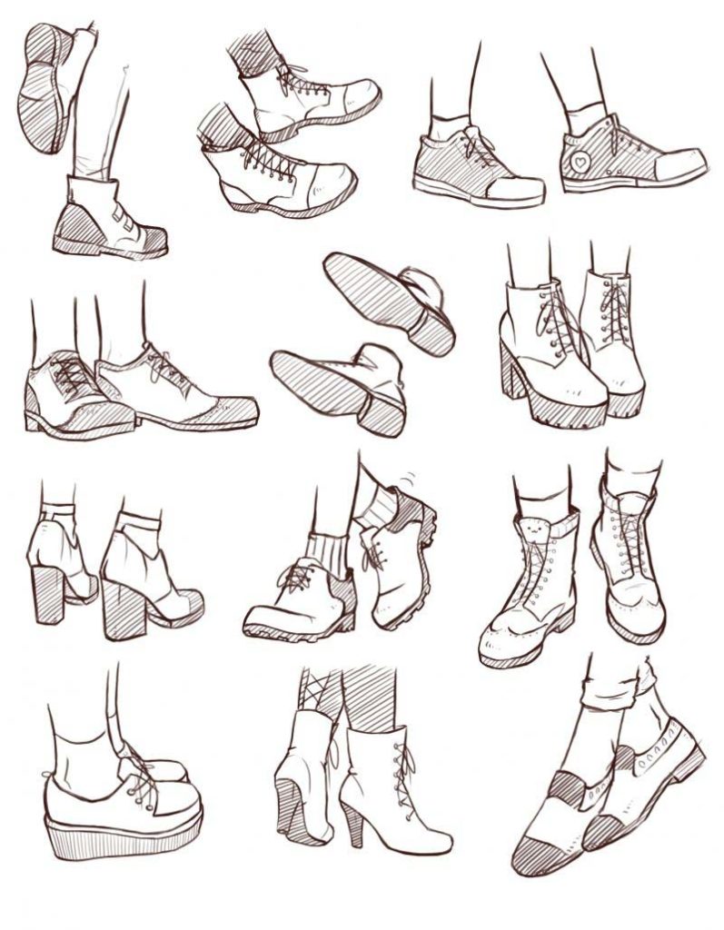 Shoes Drawing Reference and Sketches for Artists