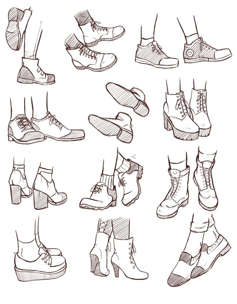 How to Draw Anime Shoes Step by Step - AnimeOutline | Anime drawings,  Drawings, Fashion drawing sketches