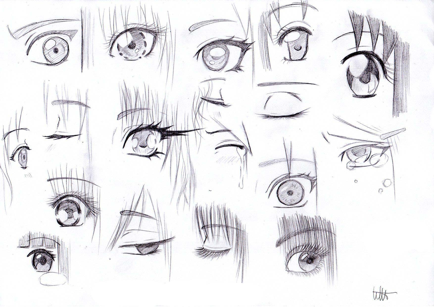 Como fazer olho de anime  Manga eyes, Manga drawing, Eye drawing