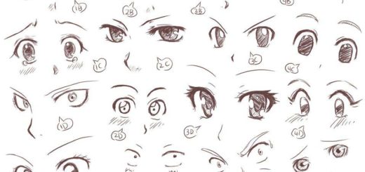 Anime Eyes - Reference Sheet  color inspirations by Himmely on