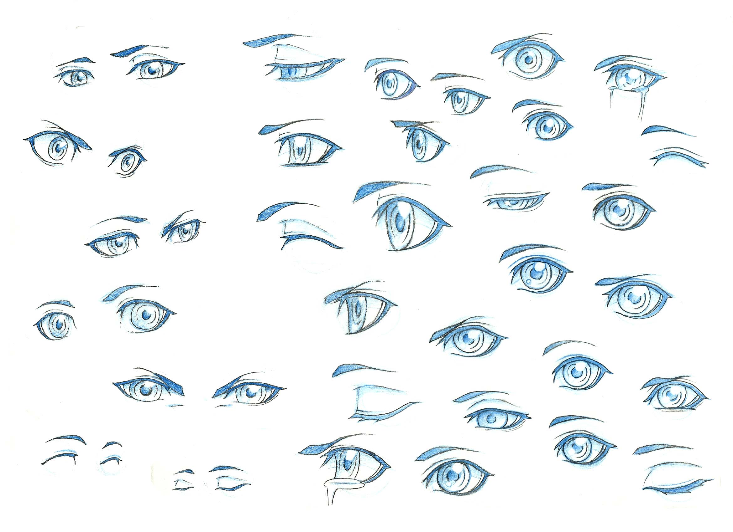 Anime Eye Drawings  How to draw anime eye easy  YouTube