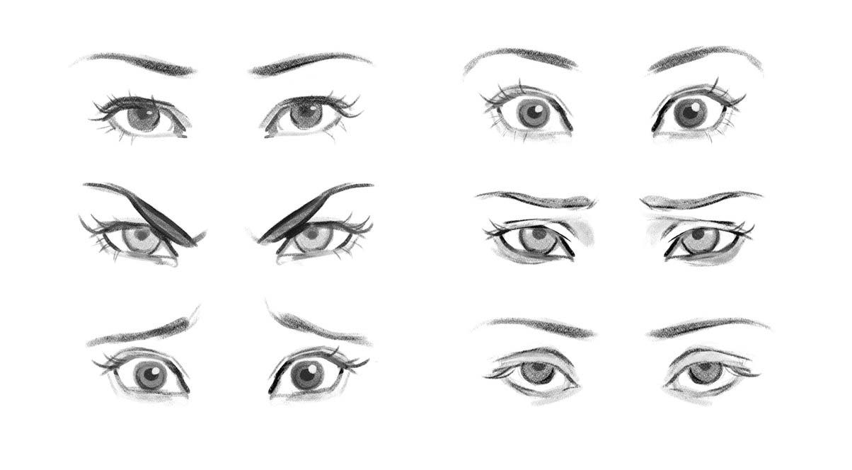 Eye Expressions drawing reference