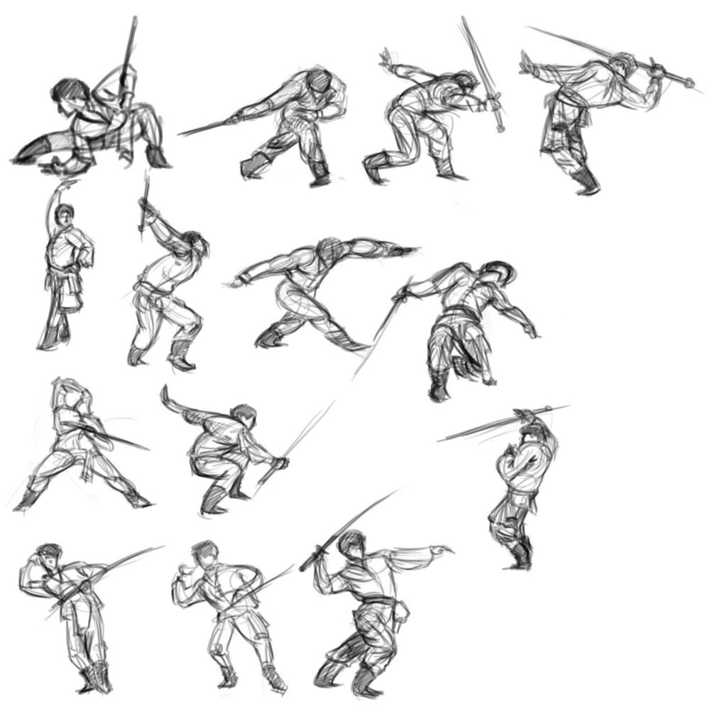 Sword pose Drawing Reference and Sketches for Artists