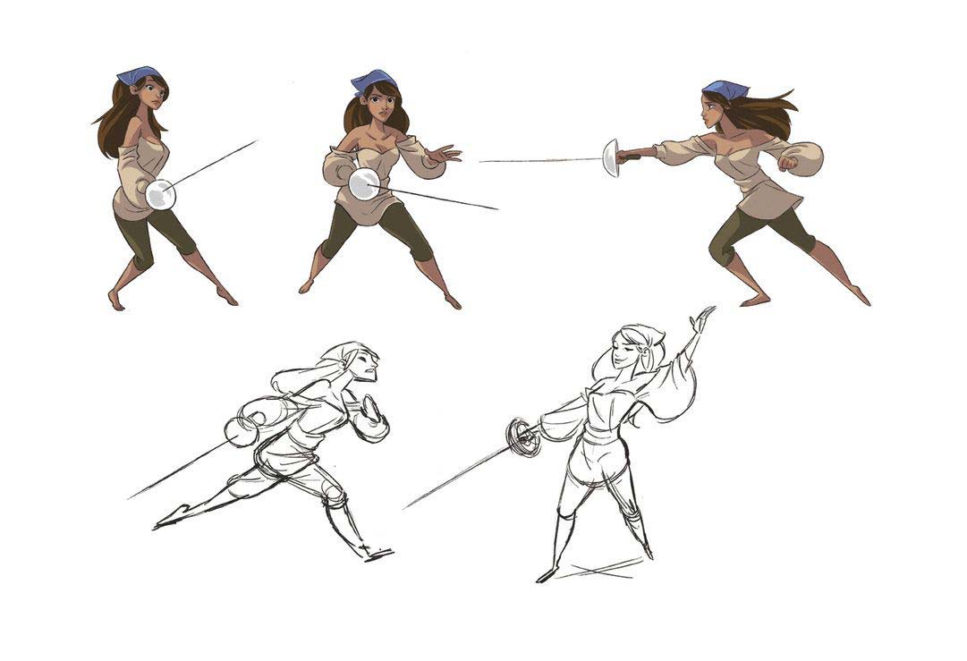 sword fighting poses reference