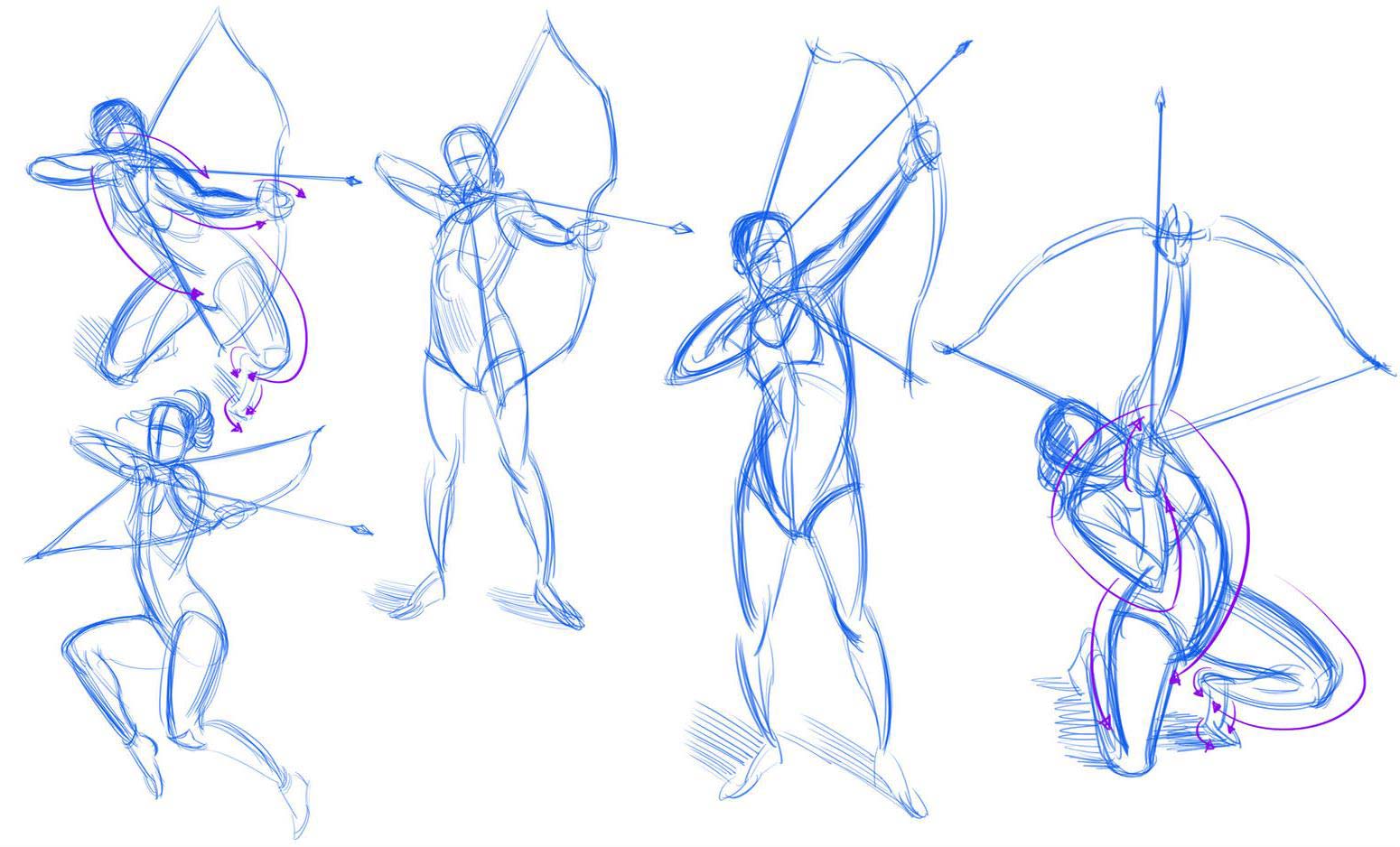 Archer poses reference