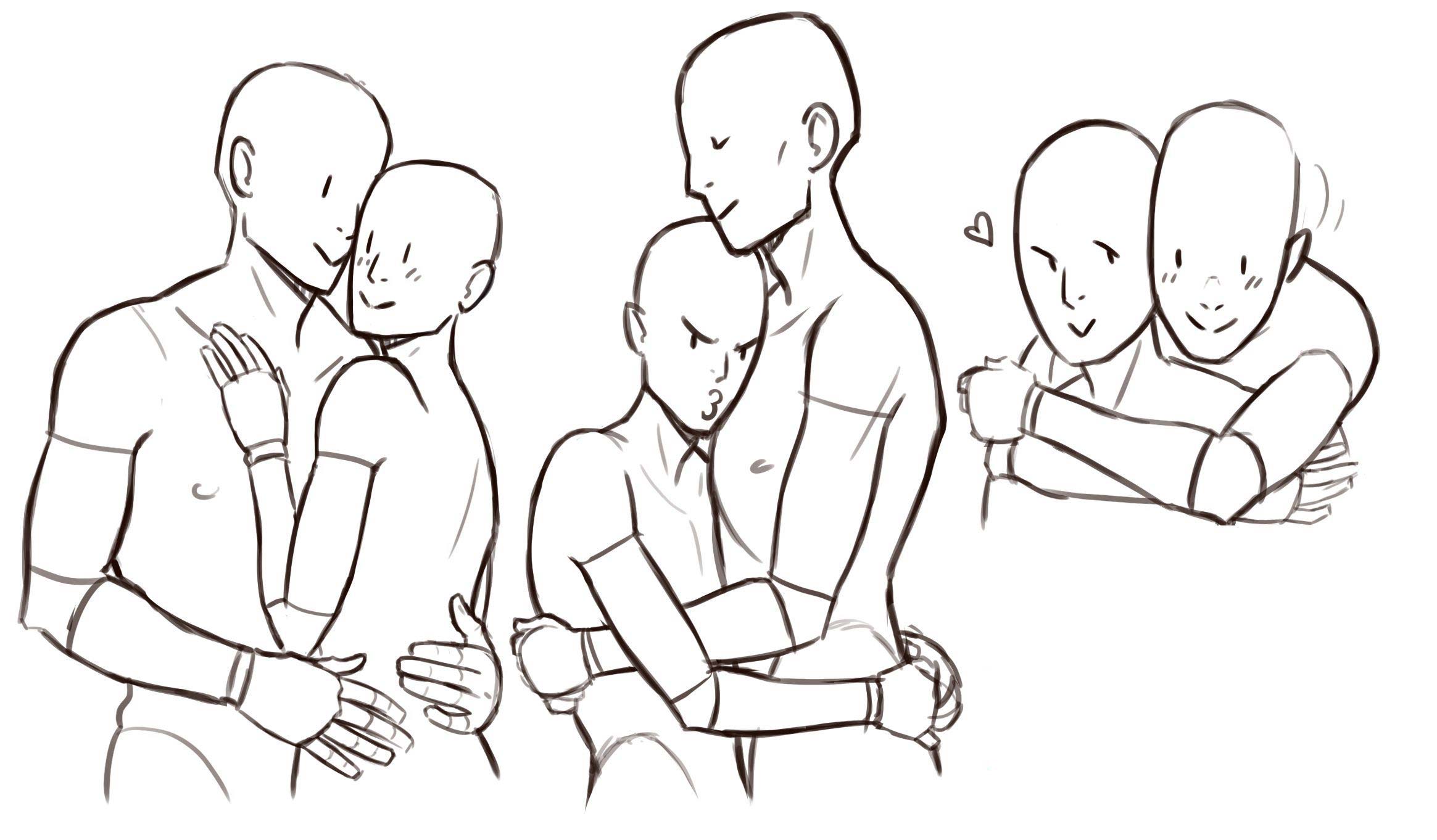 surprise hug pose - CLIP STUDIO ASSETS