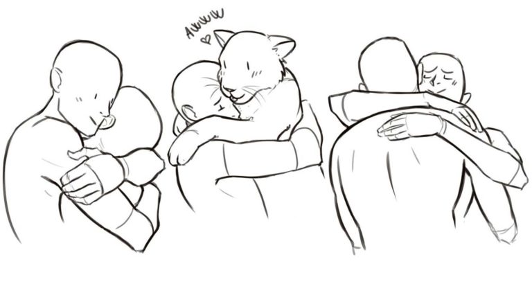 Hug Drawing Reference and Sketches for Artists