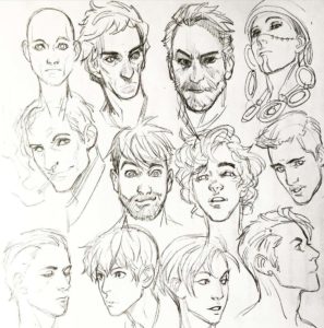 Male face Drawing Reference and Sketches for Artists