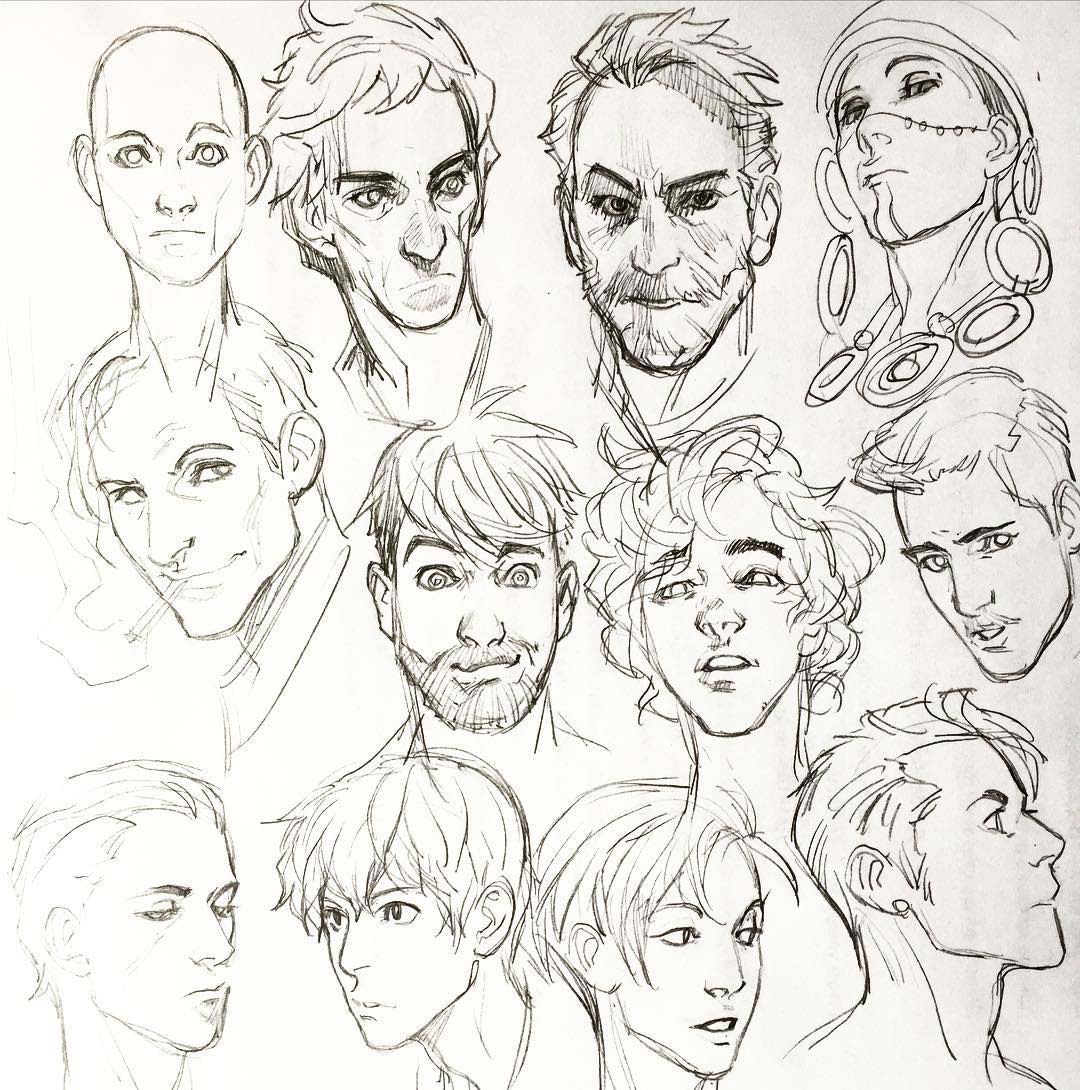 male face drawing