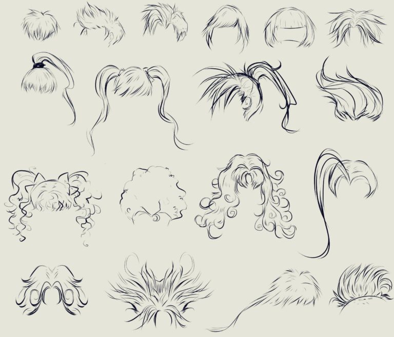 Anime Hair Drawing Reference And Sketches For Artists