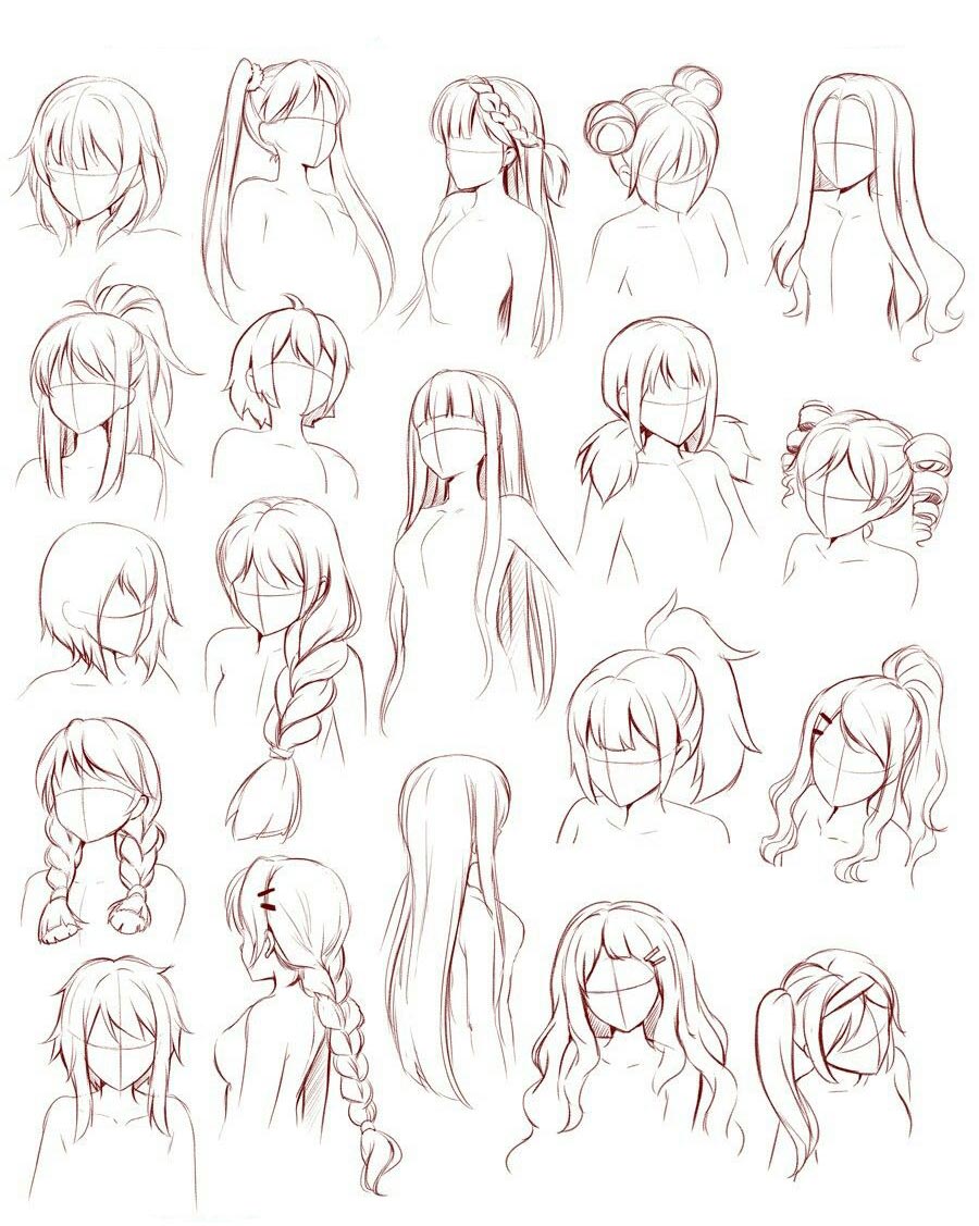 How To Draw Female Hairstyles  Anime  Manga Basics  Pigliicorn   Skillshare