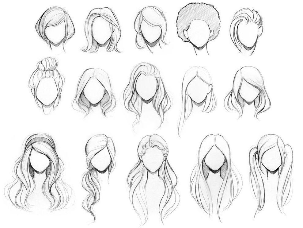 Anime Hair Drawing Reference And Sketches For Artists in 2023