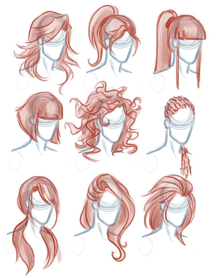 Girl Hairstyles Drawing Reference And Sketches For Artists