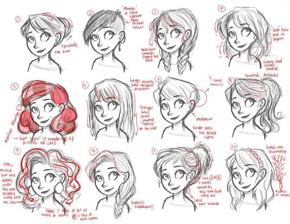 Update more than 77 female hairstyles drawing best vova.edu.vn