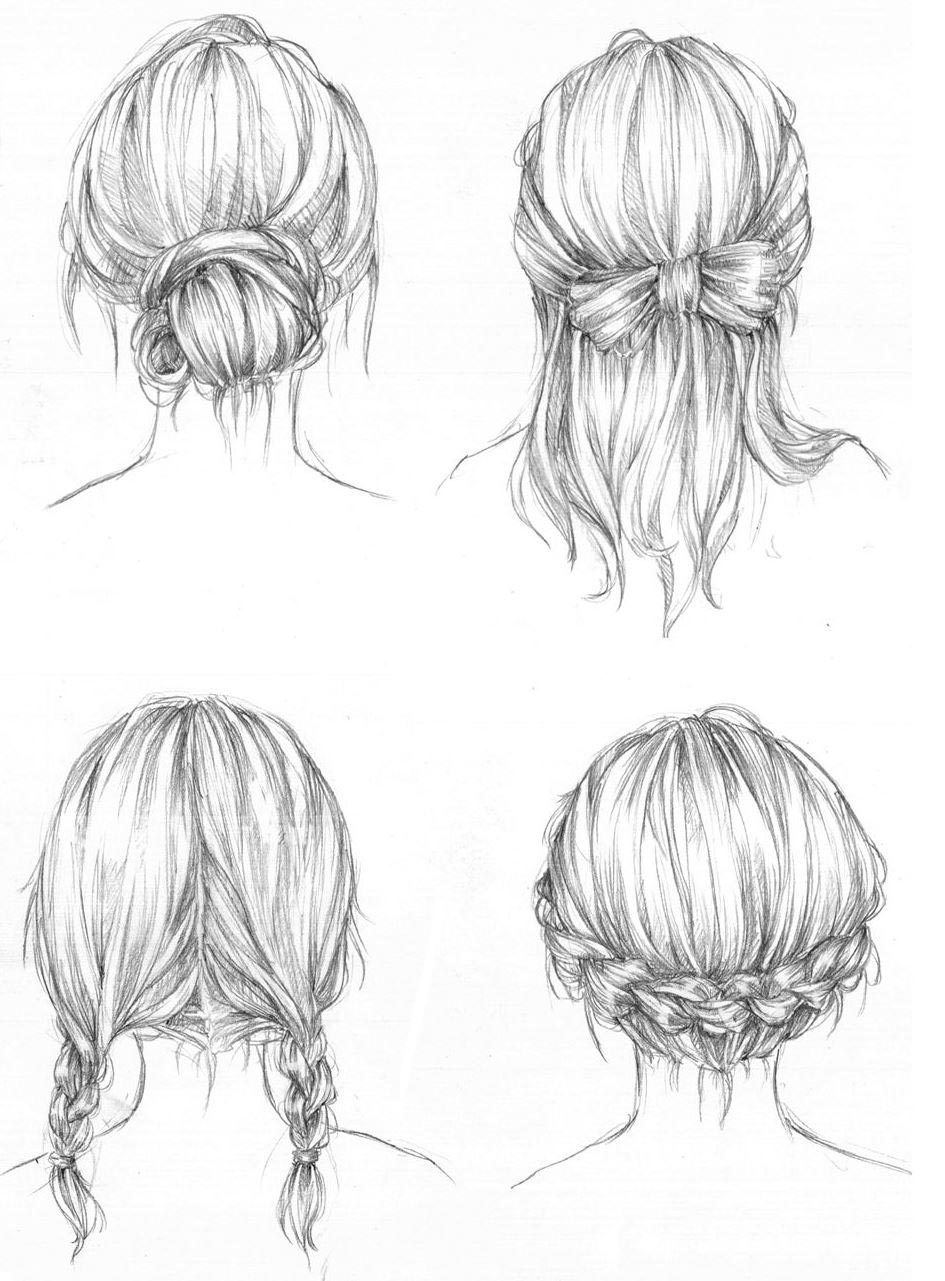 Girl Hairstyles drawing reference