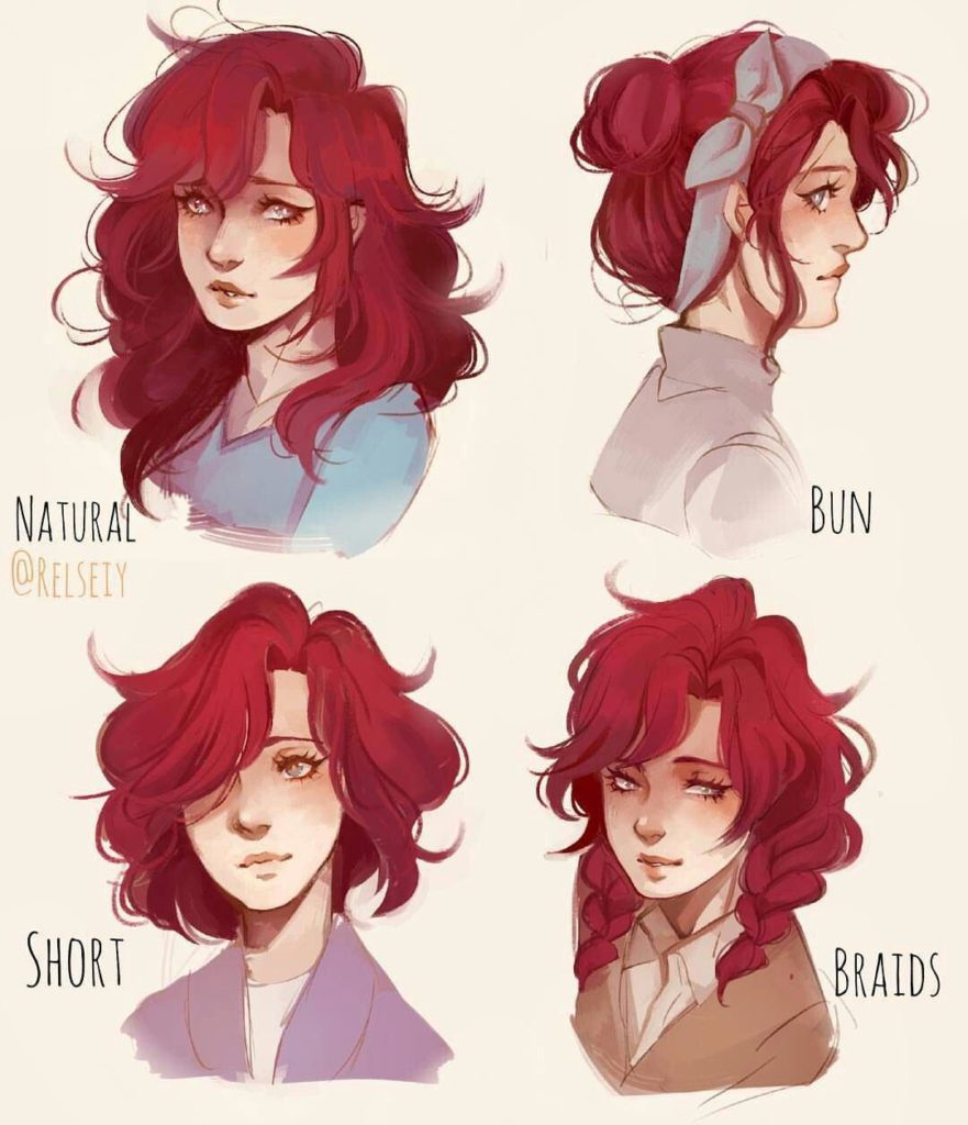 Girl Hairstyles Drawing Reference and Sketches for Artists