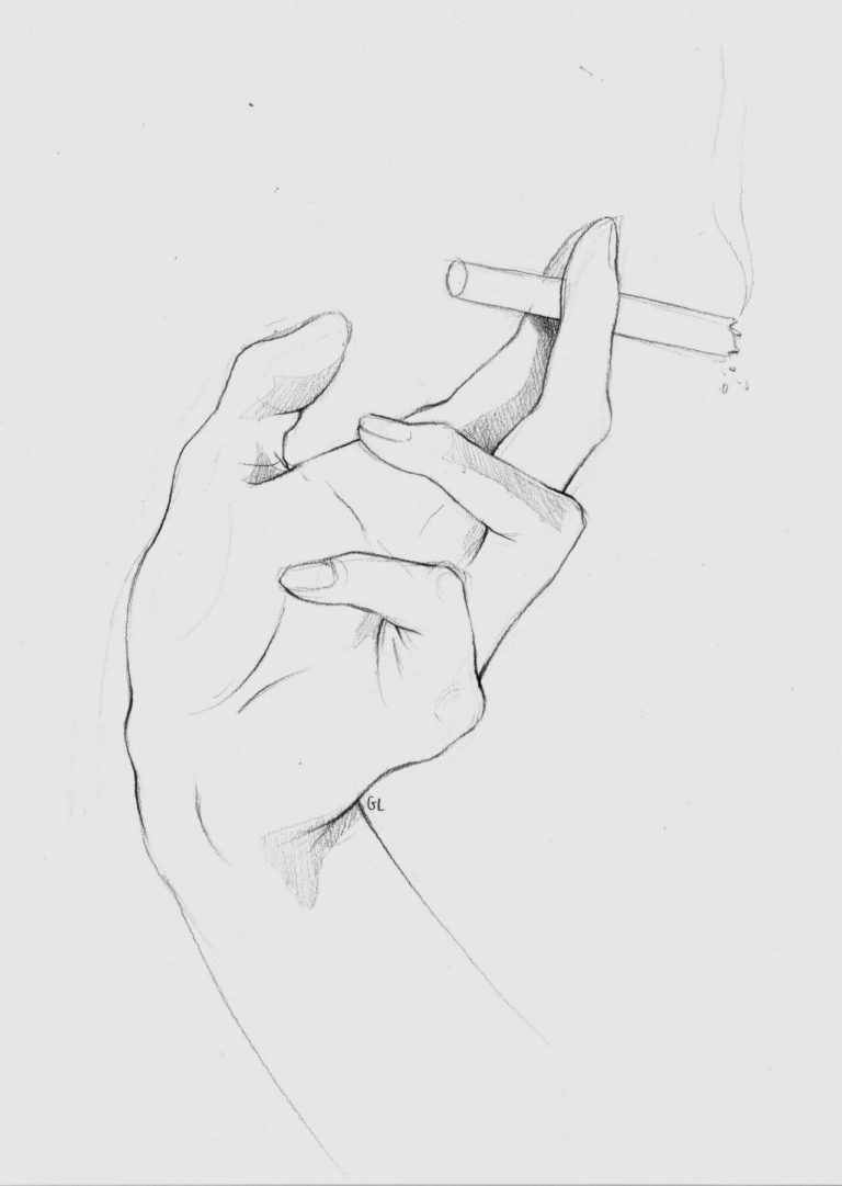 Hand with cigarette Drawing Reference and Sketches for Artists