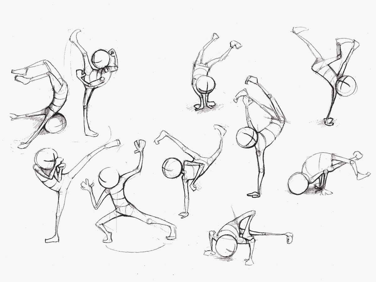 Breakdance Drawing Reference and Sketches for Artists