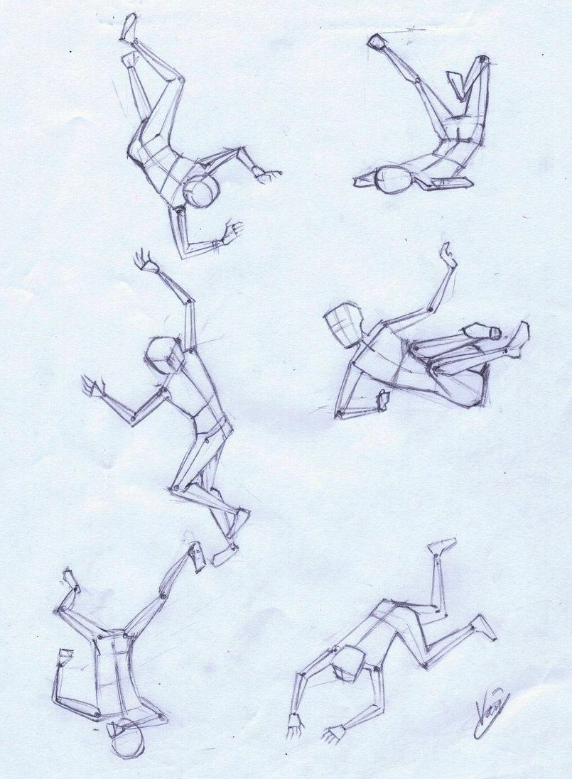 Reference Pose Person Falling Drawing