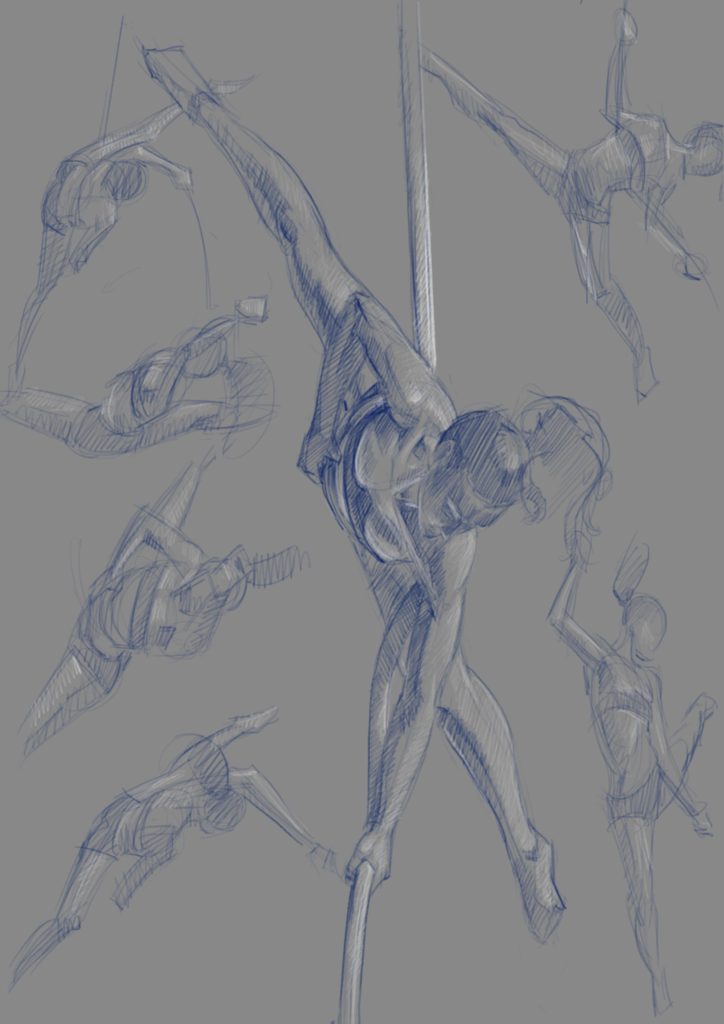 Pole dance Drawing Reference and Sketches for Artists