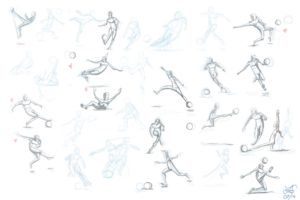 Football player Drawing Reference and Sketches for Artists