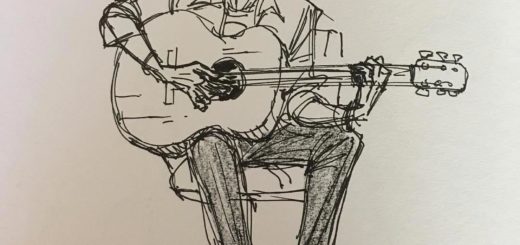 Guitarist drawing reference