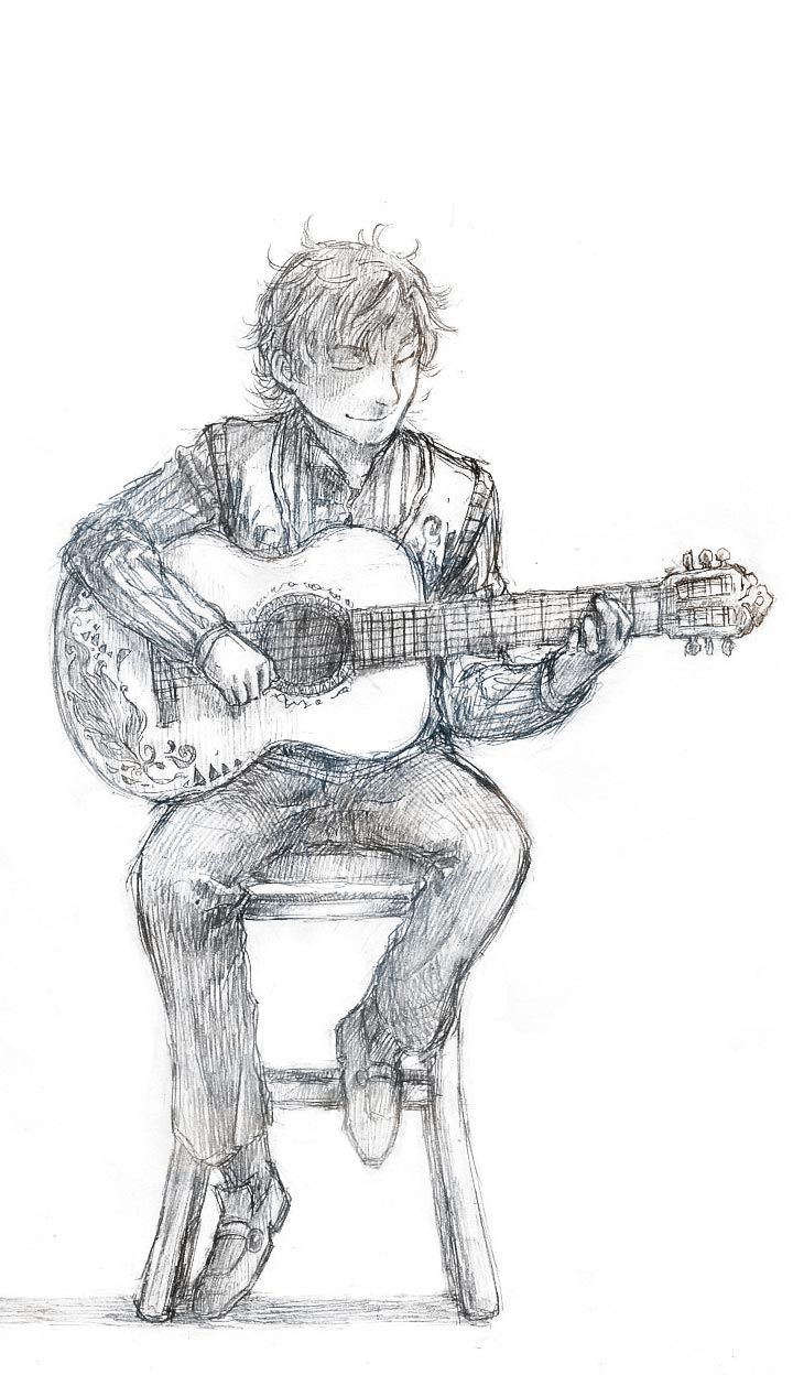 Guitarist Drawing Reference and Sketches for Artists