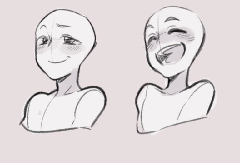 Laughing and Smiling Drawing Reference and Sketches for Artists