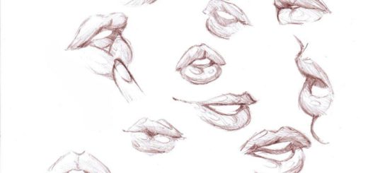 Lips drawing reference