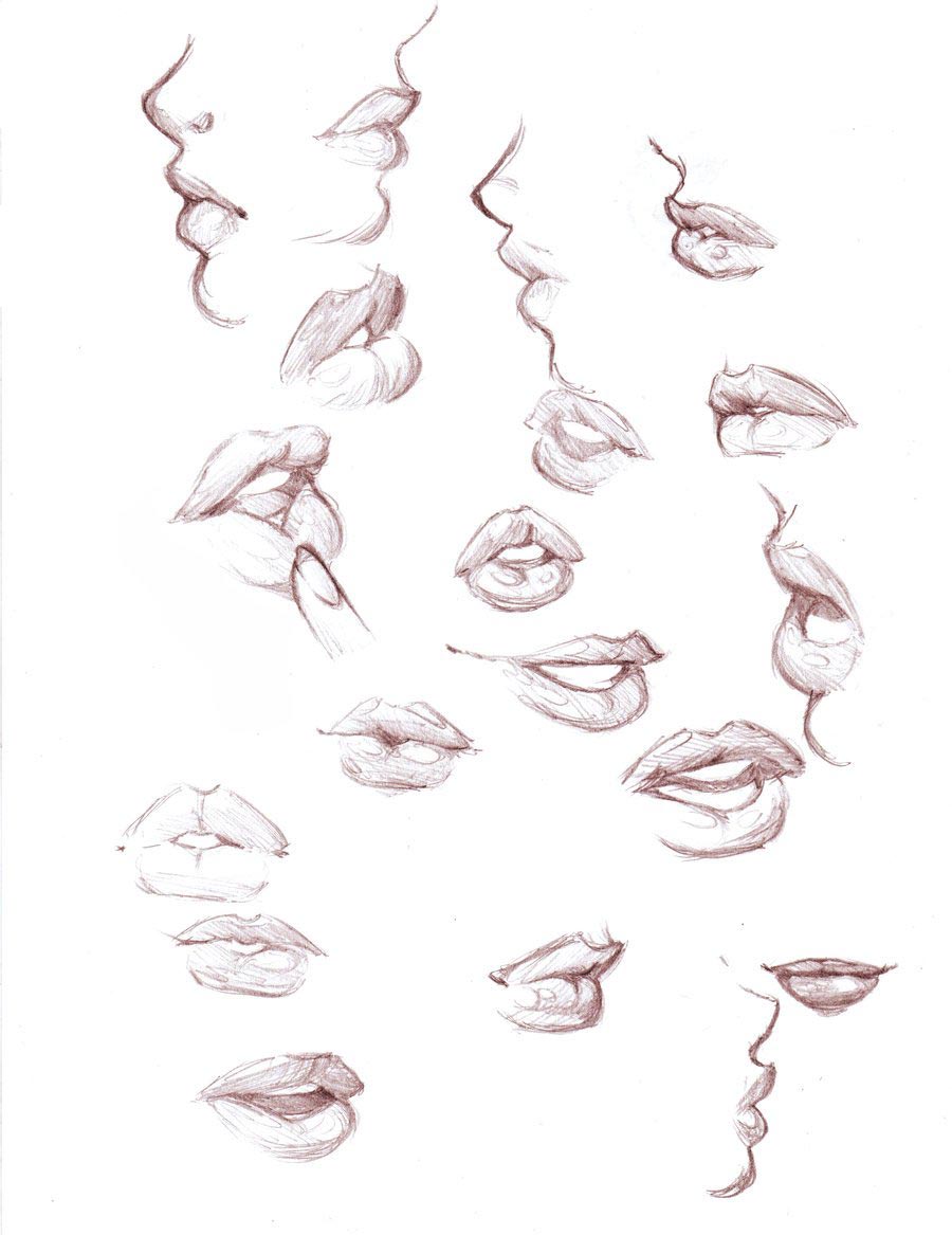 Beautiful Mouth Hand Painted Doodle Lips, Lip Drawing, Lips Drawing, Mouth  Drawing PNG Transparent Clipart Image and PSD File for Free Download