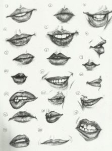  Lips Drawing Reference and Sketches for Artists