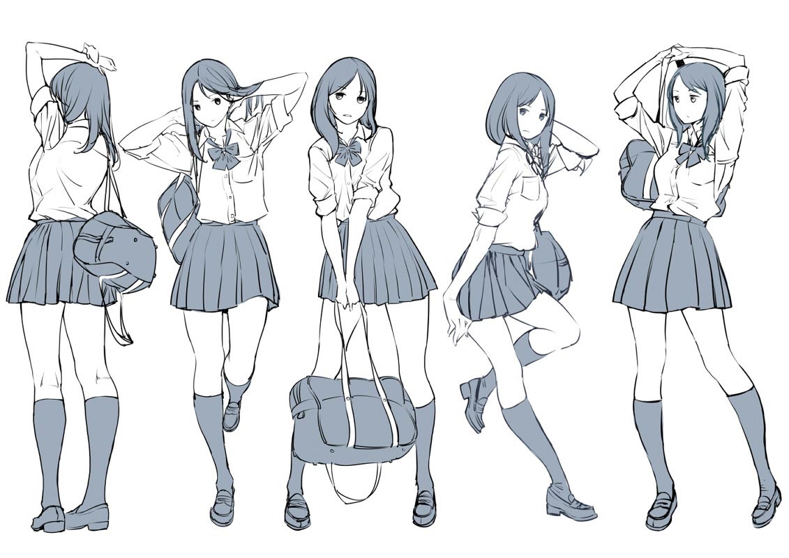 How to draw Japanese high school girls uniforms  Blazer Edition  Anime  Art Magazine