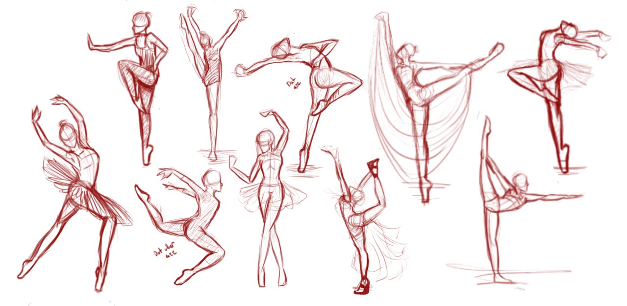 Ballet poses Drawing References.