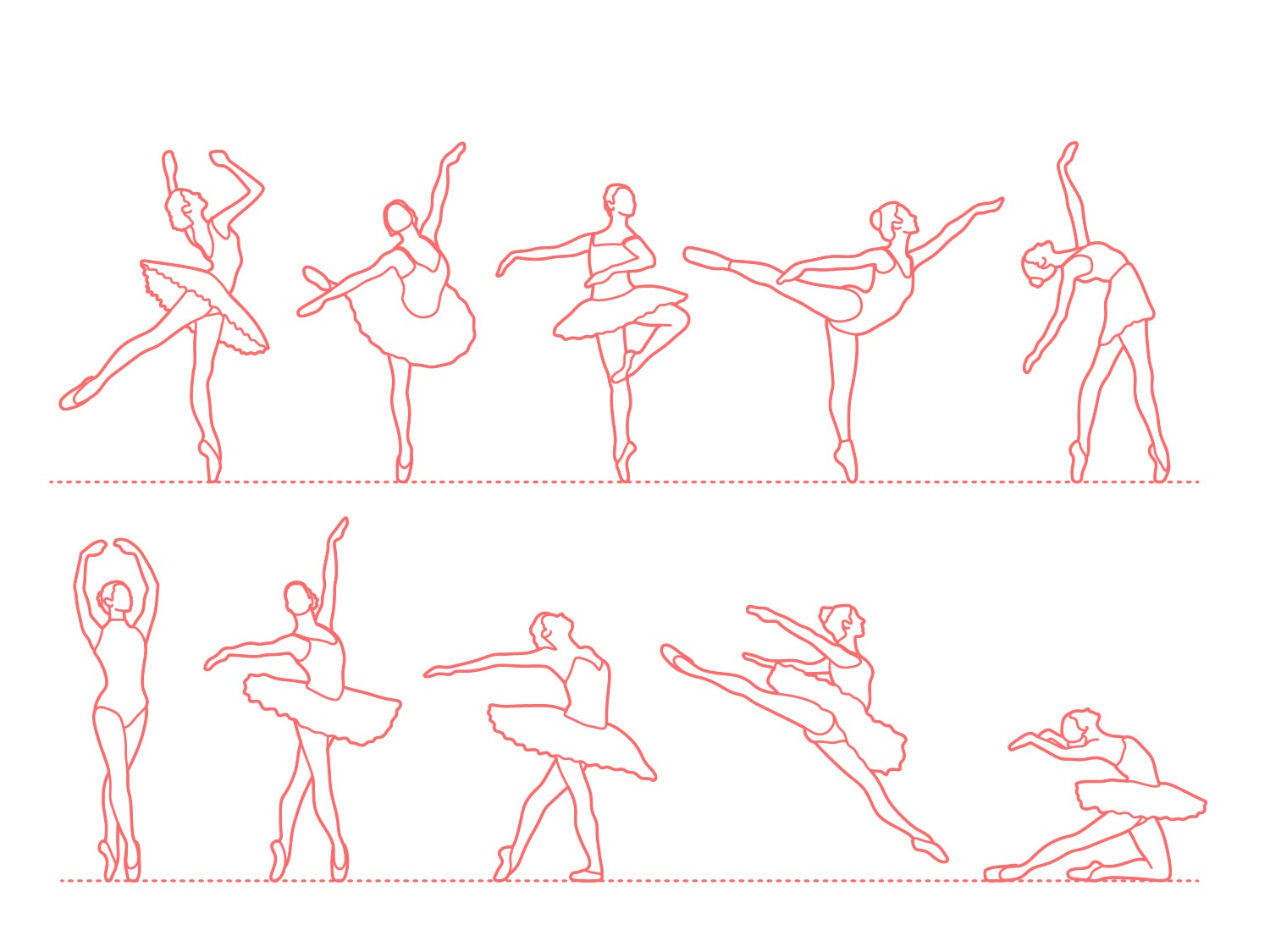 Sketch Vector Pictures of Different Ballet Dancers, Vectors | GraphicRiver