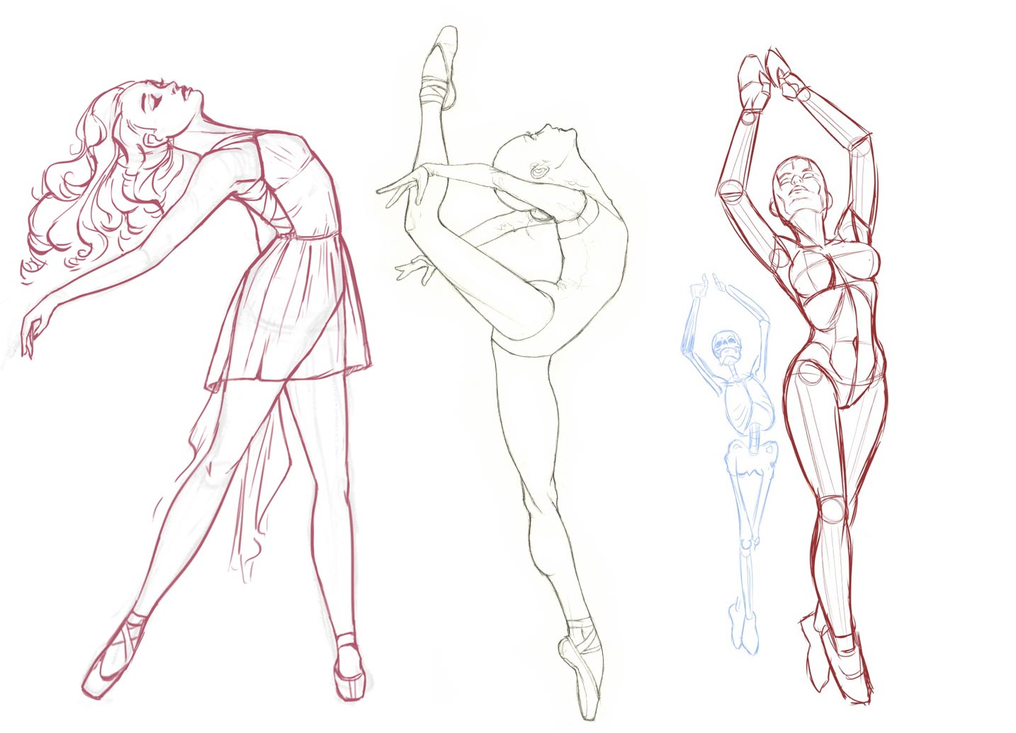 Ballet poses Drawing References.
