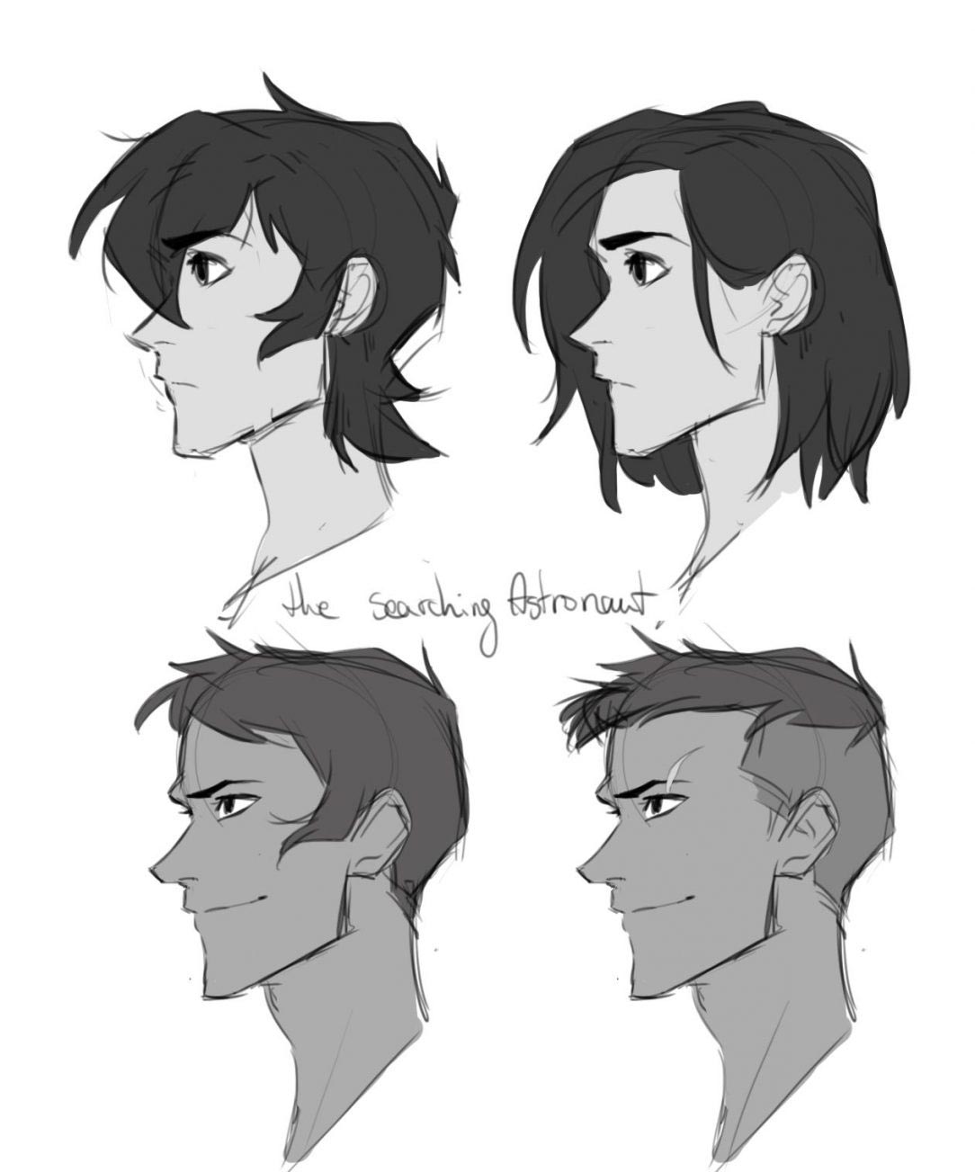 Male hair Drawing Reference and Sketches for Artists