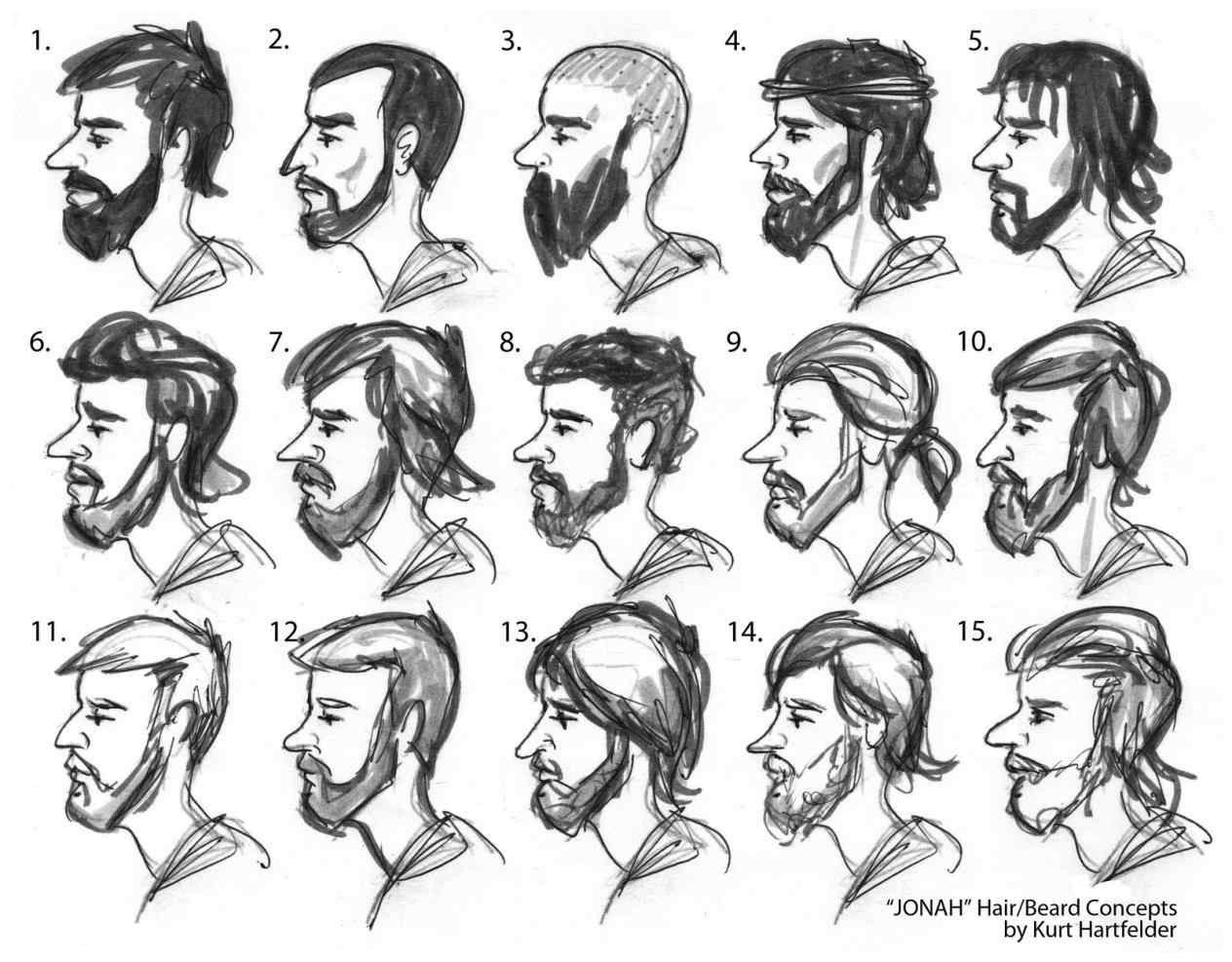 Male hair Drawing Reference and Sketches for Artists