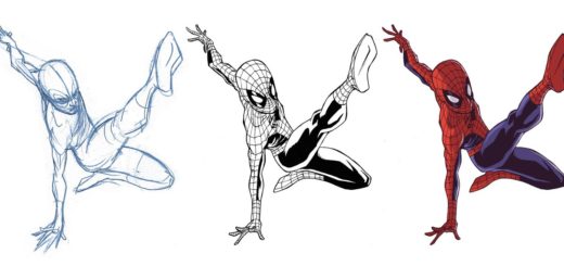 SpiderMan drawing reference
