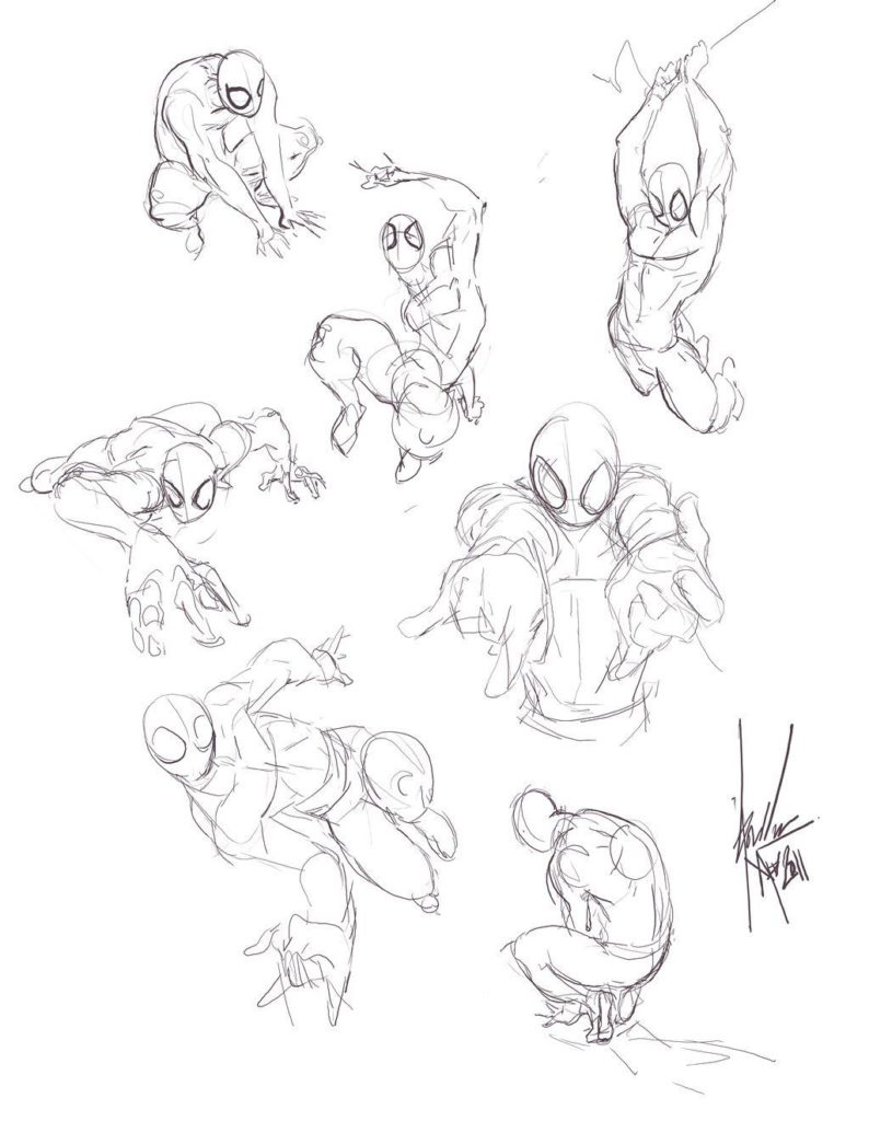 SpiderMan Drawing References.