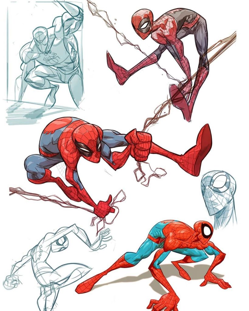 Spiderman Drawing Reference And Sketches For Artists