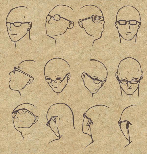 Glasses Drawing Reference and Sketches for Artists.
