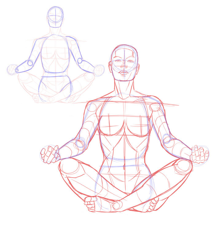 Kneeling Drawing Reference and Sketches for Artists