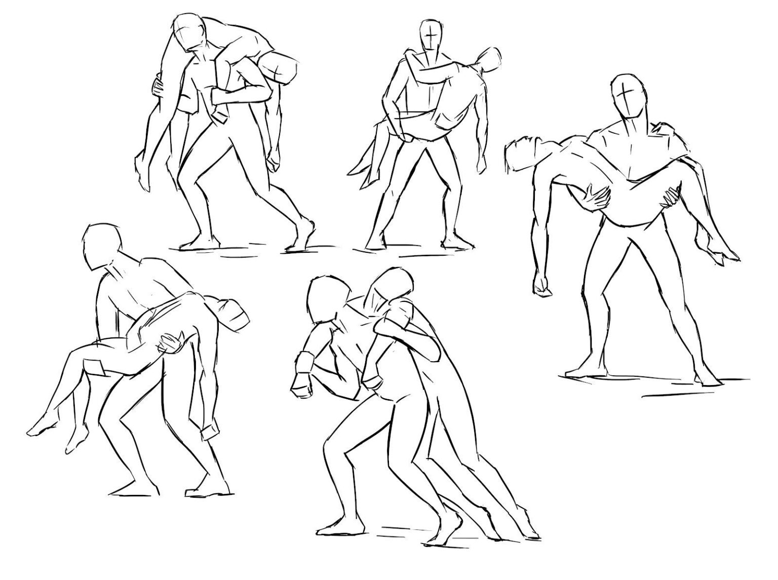 Carry pose Drawing References.