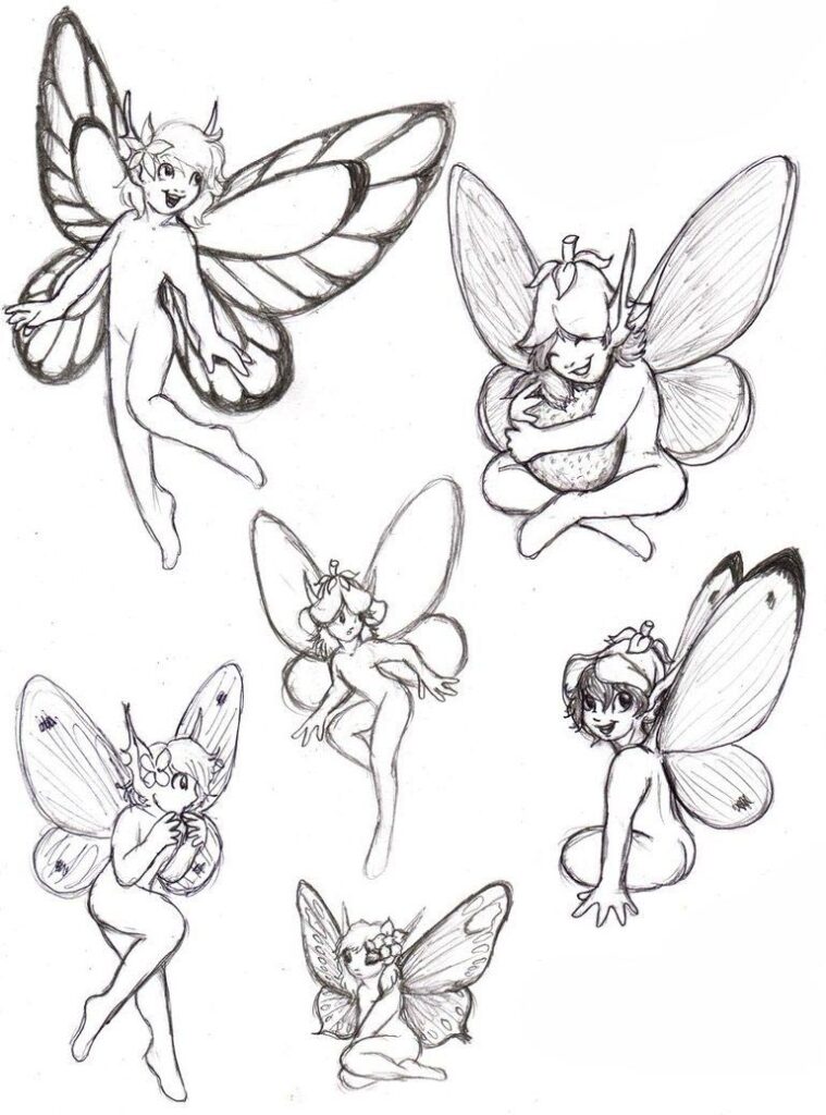 Fairy Drawing Reference and Sketches for Artists
